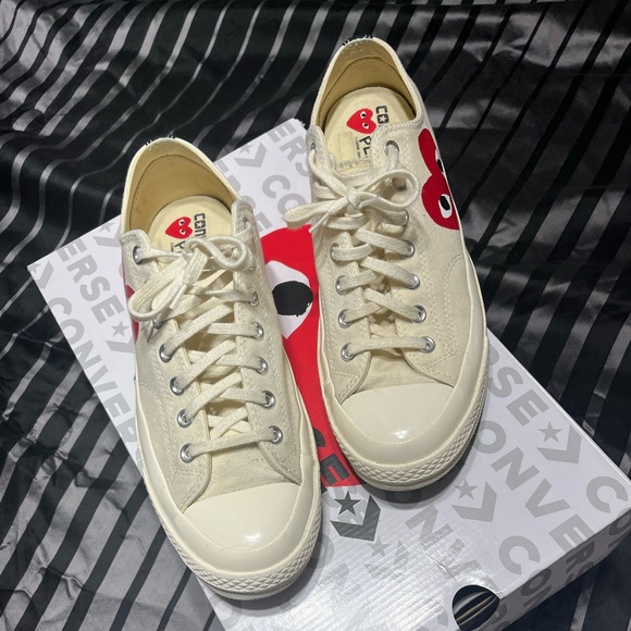Converse White Heart by Comme de garçon worn but in good condition - Picture 4 of 5